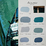 Carte Colori Azzurro Krijtverf | Handgeschilderde kleurenkaart