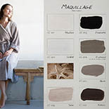 Carte Colori Maquillage Kalkverf | Handgeschilderde kleurenkaart