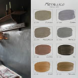Carte Colori Metallico Metallic verf | Handgeschilderde kleurenkaart