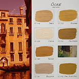 Carte Colori Ocre Krijtverf | Handgeschilderde kleurenkaart