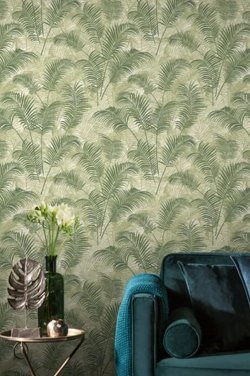 Hookedonwalls behang groen