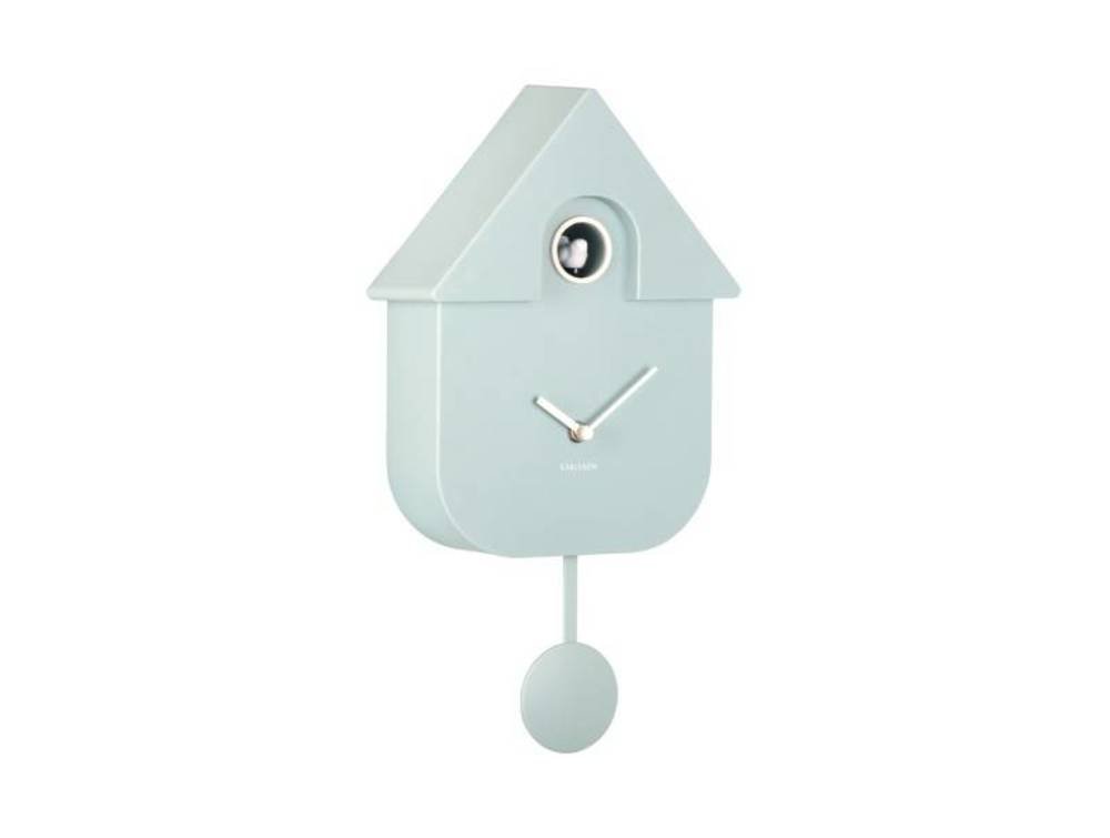 Décoration Murale Rétro Horloge Murale Modern Cuckoo Bleue Karlsson - Style Rétro Design 8.5x21.5x41cm Horloge Plastique Abs Rétro