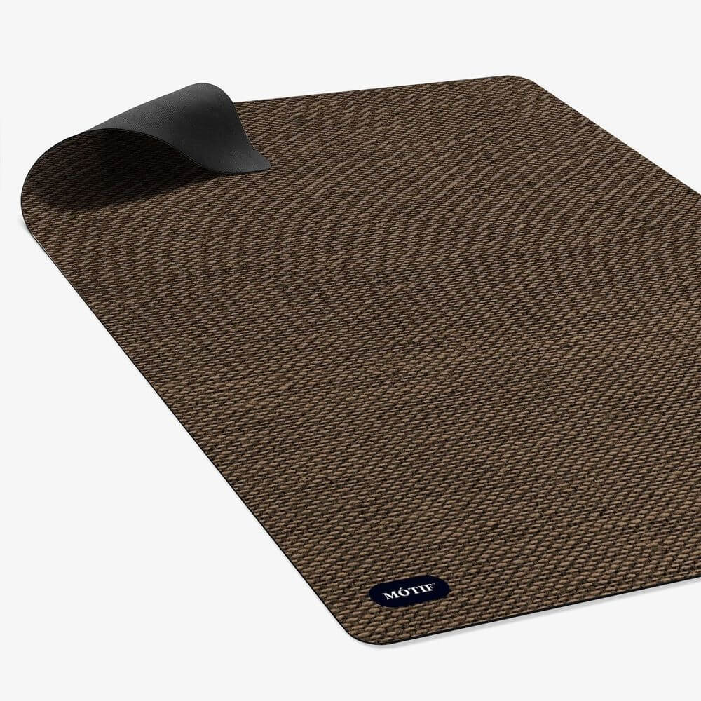 Mótif Barbury Brun - Bruine vloerbeschermer met gebreid patroon (3D bedrukt)