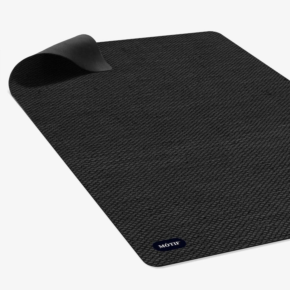 Mótif Barbury Noir - Zwarte vloerbeschermer met gebreid patroon (3D bedrukt)