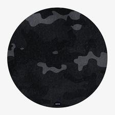 Mótif Camouflage Anthracite - Wasbare kinderstoel vloerbeschermer -  Antraciet  - Ø 115 cm