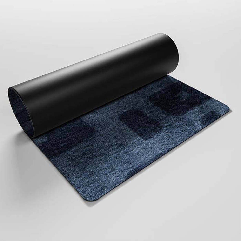 Mótif Ethnique - Blauwe bureau onderlegger met abstract patroon - Wasbaar