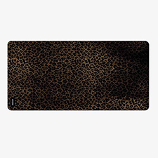 Mótif Leopard Naturel - Beige bureau onderlegger met luipaard patroon - Wasbaar