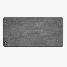 Mótif Stonewash Gris - Grijze bureau onderlegger met linnen patroon - Wasbaar
