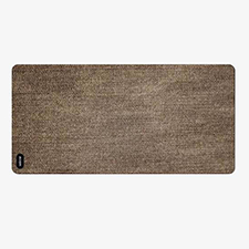 Mótif Stonewash Naturel - Beige bureau onderlegger met linnen patroon - Wasbaar