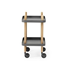 Normann Copenhagen Block - Bijzettafel Trolley Donkergrijs - H 64 x L 50 x D 35 cm