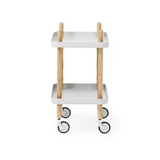 Normann Copenhagen Block - Bijzettafel Trolley Lichtgrijs - H 64 x L 50 x D 35 cm