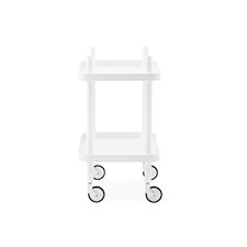 Normann Copenhagen Block - Bijzettafel Trolley Wit-Wit - H 64 x L 50 x D 35 cm