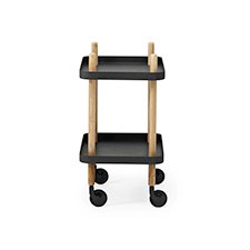 Normann Copenhagen Block - Bijzettafel Trolley Zwart - H 64 x L 50 x D 35 cm