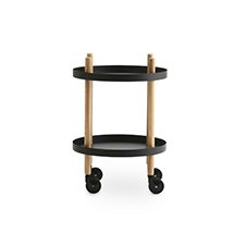 Normann Copenhagen Block - Bijzettafel Trolley Zwart - H 64 x Ø 45 cm