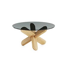 Normann Copenhagen Ding - Salontafel Rook-Eiken - H 40 x Ø 75 cm