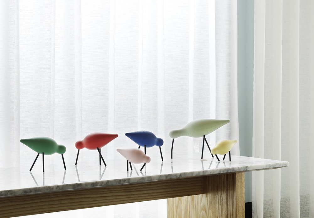 Normann Copenhagen Shorebird - Houten vogel Groen 2