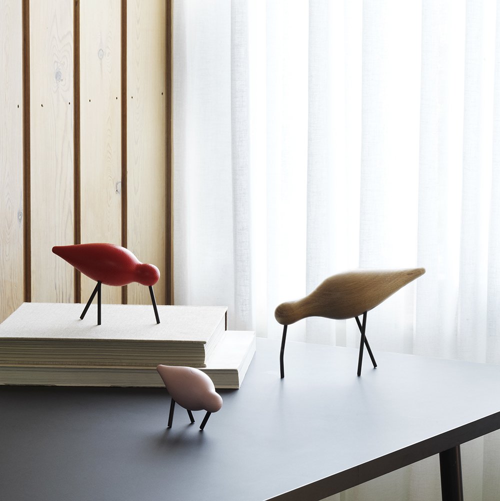 Normann Copenhagen Shorebird - Houten vogel Rood