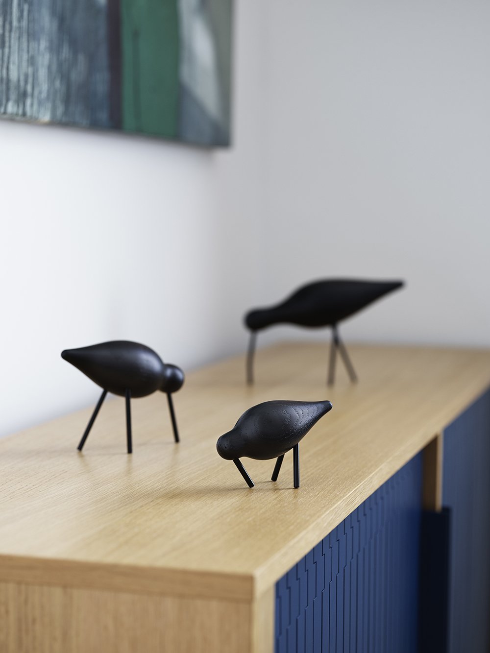 Normann Copenhagen Shorebird - Houten vogel Zwart-Zwart