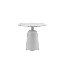 Normann Copenhagen Turn Table Marble - Bijzettafel Verstelbaar Wit - H 41,5 x B 64 x Ø 55 cm